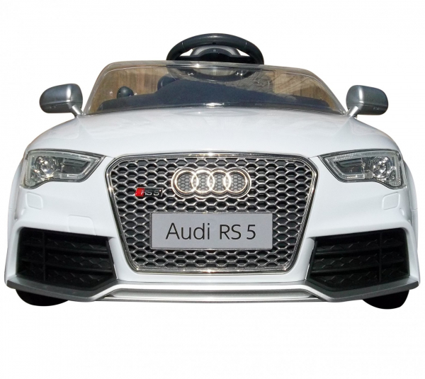 Masinuta electrica Premier Audi RS5, 12V, roti cauciuc EVA, scaun piele ecologica, alba [2]