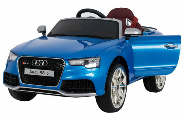 Masinuta electrica Premier Audi RS5, 12V, roti cauciuc EVA, scaun piele ecologica, albastra [5]
