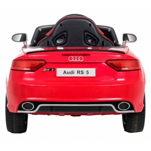 Masinuta electrica Premier Audi RS5, 12V, roti cauciuc EVA, scaun piele ecologica, rosie [4]