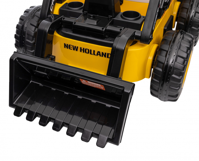 Masinuta electrica buldozer Premier New Holland, 4x4, 12V, galben [43]