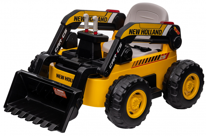 Masinuta electrica buldozer Premier New Holland, 4x4, 12V, galben [17]