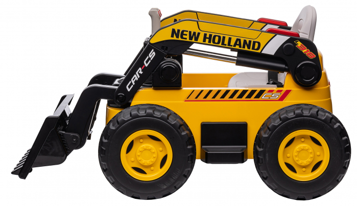 Masinuta electrica buldozer Premier New Holland, 4x4, 12V, galben [6]