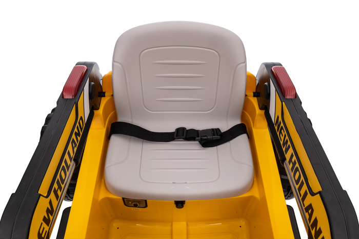 Masinuta electrica buldozer Premier New Holland, 4x4, 12V, galben [51]