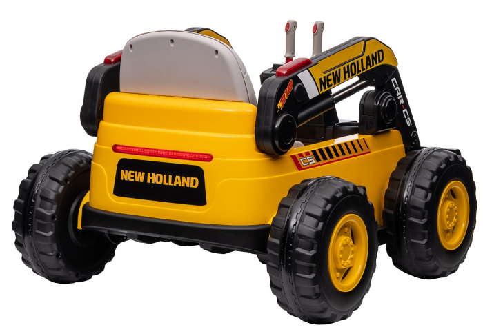 Masinuta electrica buldozer Premier New Holland, 4x4, 12V, galben [11]