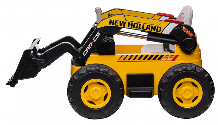 Masinuta electrica buldozer Premier New Holland, 4x4, 12V, galben [32]