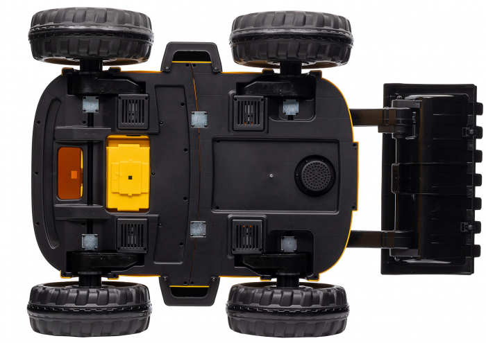 Masinuta electrica buldozer Premier New Holland, 4x4, 12V, galben [62]