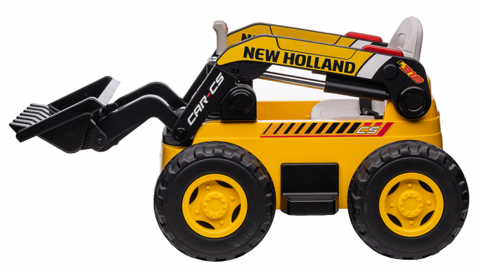 Masinuta electrica buldozer Premier New Holland, 4x4, 12V, galben [30]