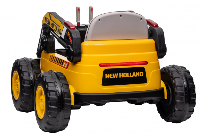 Masinuta electrica buldozer Premier New Holland, 4x4, 12V, galben [9]