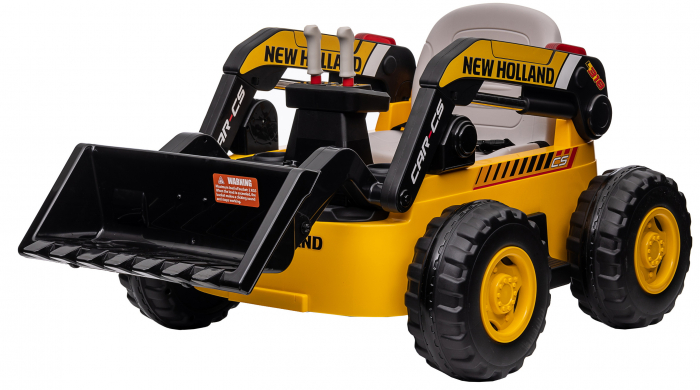 Masinuta electrica buldozer Premier New Holland, 4x4, 12V, galben [23]