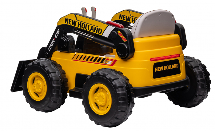 Masinuta electrica buldozer Premier New Holland, 4x4, 12V, galben [7]