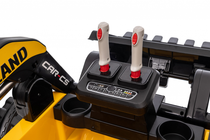 Masinuta electrica buldozer Premier New Holland, 4x4, 12V, galben [38]