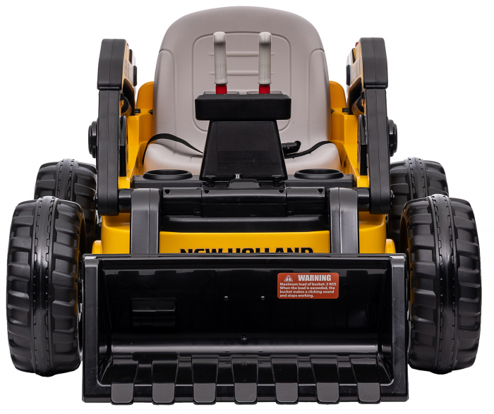 Masinuta electrica buldozer Premier New Holland, 4x4, 12V, galben [3]