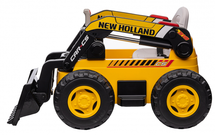Masinuta electrica buldozer Premier New Holland, 4x4, 12V, galben [26]