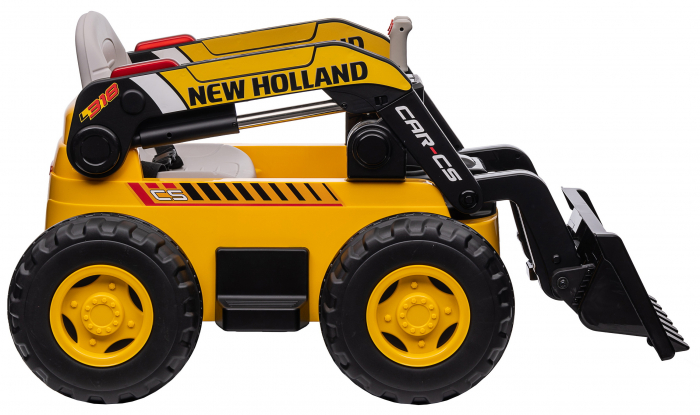 Masinuta electrica buldozer Premier New Holland, 4x4, 12V, galben [13]