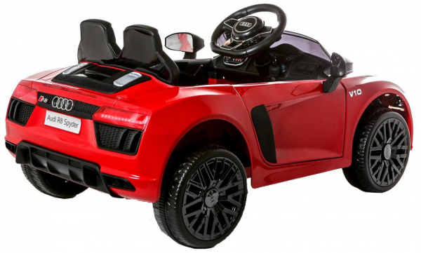 Masinuta electrica Premier Audi R8 Spyder, 12V, roti cauciuc EVA, scaun piele ecologica, rosie [4]
