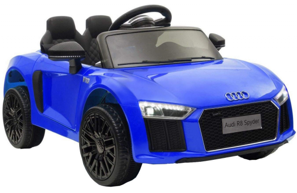 Masinuta electrica Premier Audi R8 Spyder, 12V, roti cauciuc EVA, scaun piele ecologica, albastra [3]