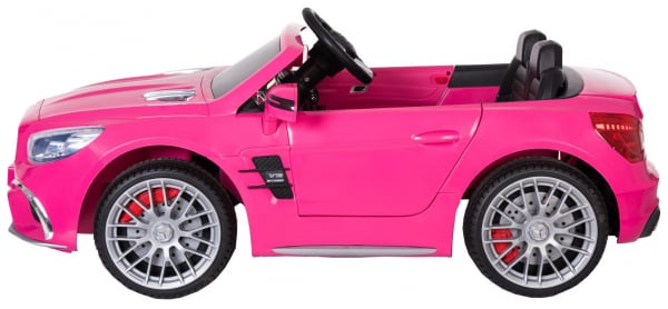 Masinuta electrica Premier Mercedes SL65 AMG, 12V, roti cauciuc EVA, scaun piele ecologica, roz [4]