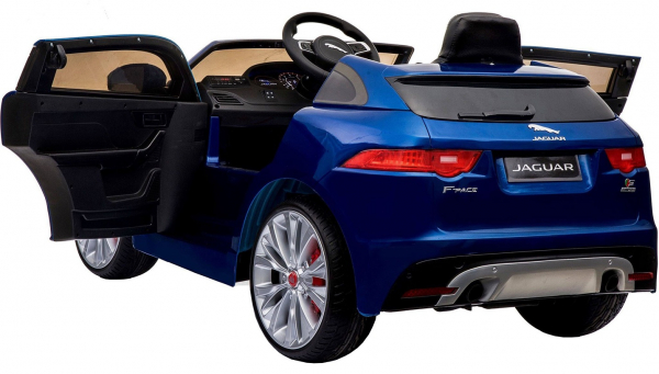 Masinuta electrica Premier Jaguar F-Pace, 12V, roti cauciuc EVA, scaun piele ecologica, albastra [3]