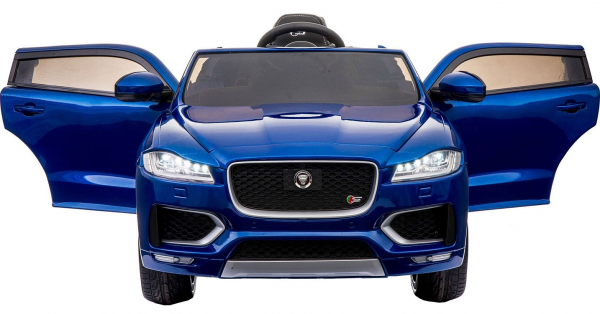 Masinuta electrica Premier Jaguar F-Pace, 12V, roti cauciuc EVA, scaun piele ecologica, albastra [4]