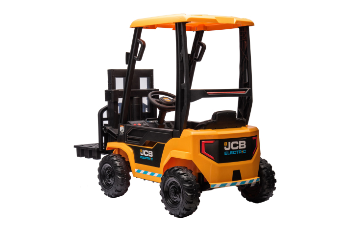 Stivuitor electric copii Premier JCB, 12V, scaun piele ecologica, galben [6]