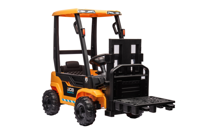 Stivuitor electric copii Premier JCB, 12V, scaun piele ecologica, galben [8]