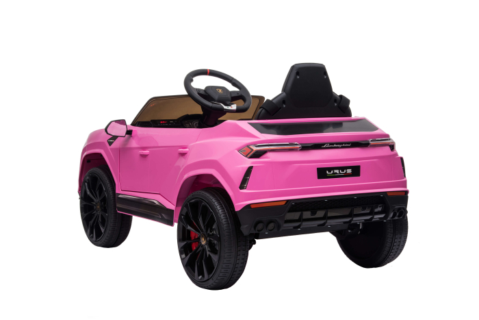 Masinuta electrica Lamborghini Urus, 12V, roti cauciuc EVA, scaun piele ecologica, roz [5]