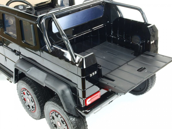Masinuta electrica Mercedes G63 Duet 6x6, 12V, 6 roti cauciuc EVA, 6 motoare, 2 locuri, scaun piele ecologica, negru [15]
