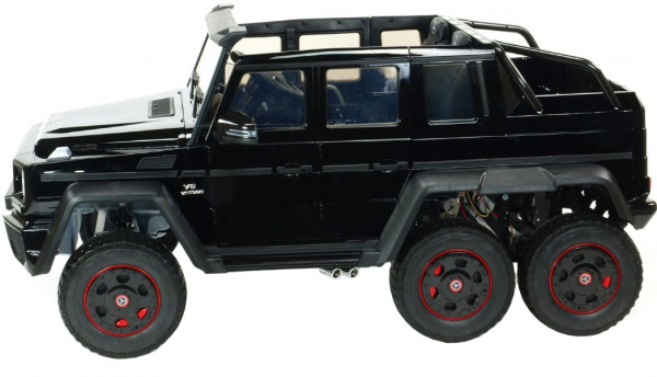 Masinuta electrica Mercedes G63 Duet 6x6, 12V, 6 roti cauciuc EVA, 6 motoare, 2 locuri, scaun piele ecologica, negru [10]