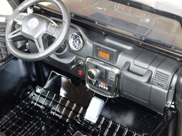 Masinuta electrica Mercedes G63 Duet 6x6, 12V, 6 roti cauciuc EVA, 6 motoare, 2 locuri, scaun piele ecologica, negru [9]