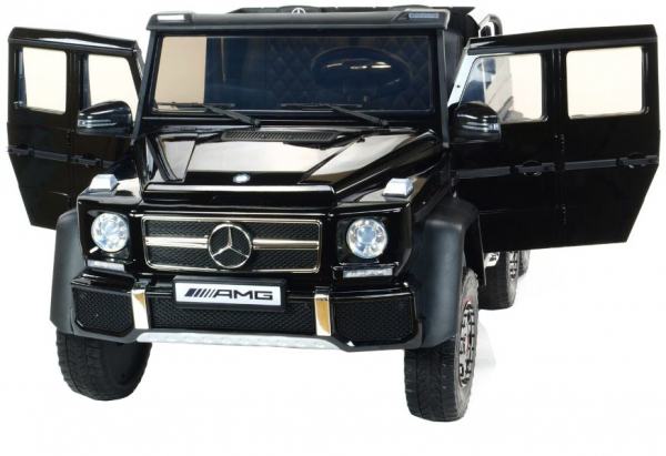 Masinuta electrica Mercedes G63 Duet 6x6, 12V, 6 roti cauciuc EVA, 6 motoare, 2 locuri, scaun piele ecologica, negru [12]