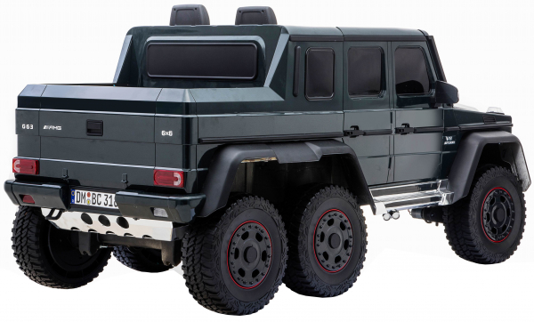 Masinuta electrica Mercedes G63 Solo, 2 baterii 12V, 6 roti cauciuc EVA, 4x4, 1 loc, 4 motoare, negru [9]