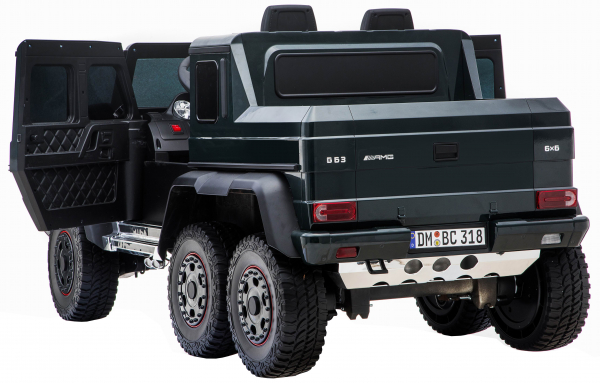 Masinuta electrica Mercedes G63 Solo, 2 baterii 12V, 6 roti cauciuc EVA, 4x4, 1 loc, 4 motoare, negru [16]