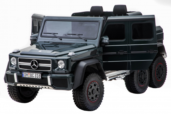 Masinuta electrica Mercedes G63 Solo, 2 baterii 12V, 6 roti cauciuc EVA, 4x4, 1 loc, 4 motoare, negru [14]