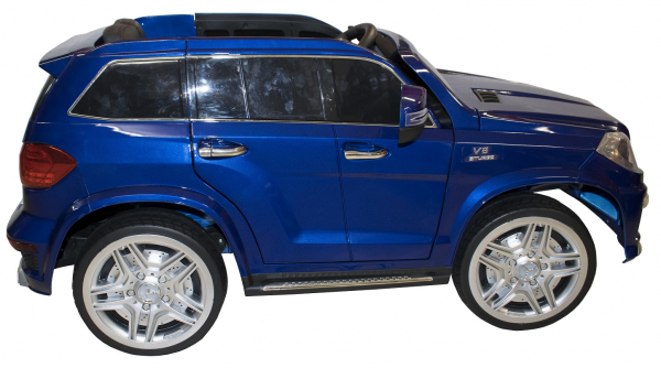 Masinuta electrica Premier Mercedes GL63, 12V, roti cauciuc EVA, scaun piele ecologica, albastra [2]