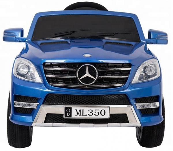 Masinuta electrica Premier Mercedes ML-350, 12V, roti cauciuc EVA, scaun piele ecologica, albastra [4]