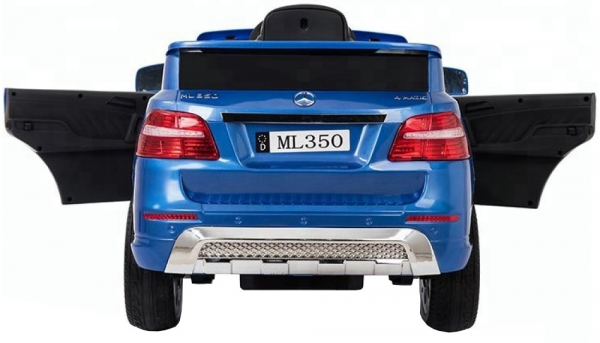 Masinuta electrica Premier Mercedes ML-350, 12V, roti cauciuc EVA, scaun piele ecologica, albastra [2]
