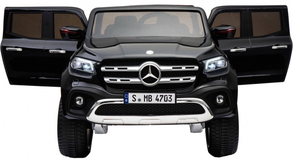 Masinuta electrica 4 x 4 Premier Mercedes X-Class, 12V, roti cauciuc EVA, scaun piele ecologica, negru [2]