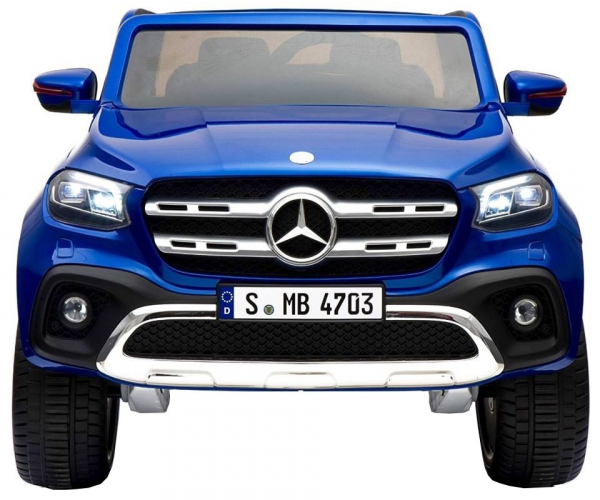 Masinuta electrica 4 x 4 Premier Mercedes X-Class, 12V, roti cauciuc EVA, scaun piele ecologica, albastru [9]