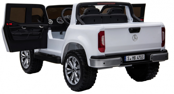 Masinuta electrica 4 x 4 Premier Mercedes X-Class, 12V, roti cauciuc EVA, scaun piele ecologica, alb [7]