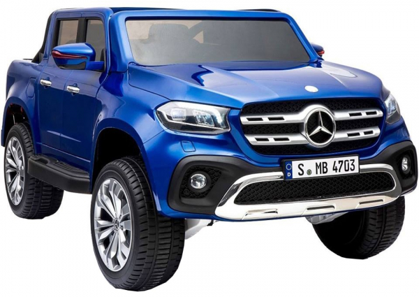 Masinuta electrica 4 x 4 Premier Mercedes X-Class, 12V, roti cauciuc EVA, scaun piele ecologica, albastru [4]