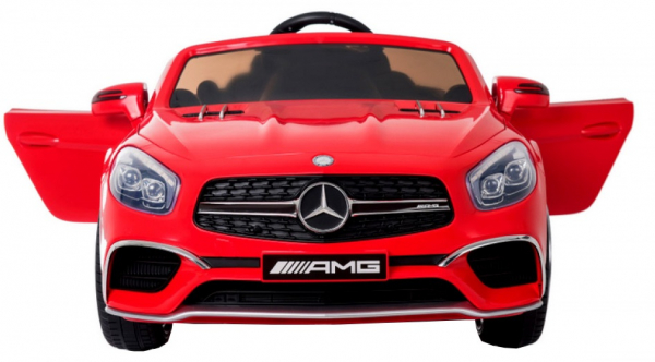 Masinuta electrica Premier Mercedes SL65 AMG, 12V, roti cauciuc EVA, scaun piele ecologica, rosu [2]