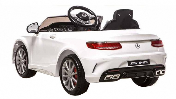 Masinuta electrica Premier Mercedes SL65 AMG, 12V, roti cauciuc EVA, scaun piele ecologica, alb [3]