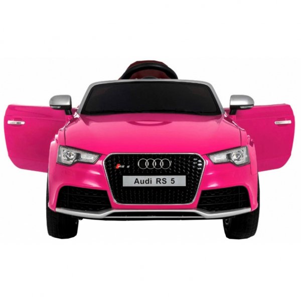 Masinuta electrica Premier Audi RS5, 12V, roti cauciuc EVA, scaun piele ecologica, roz [2]