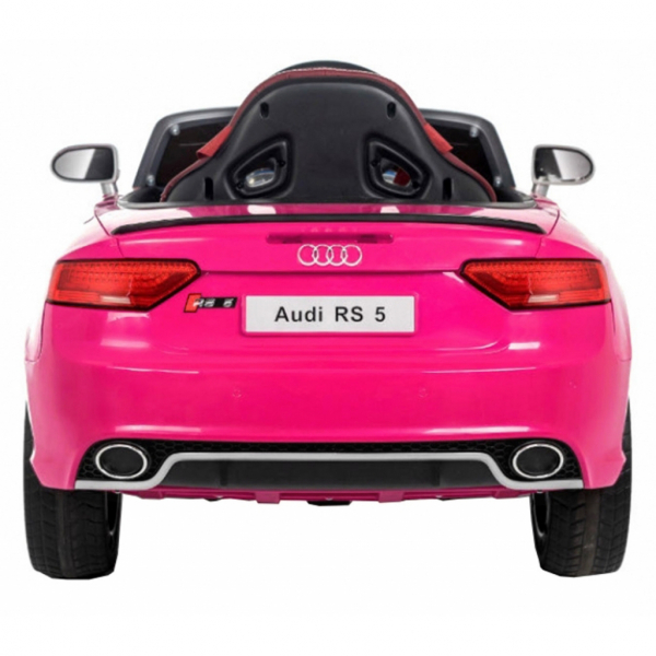 Masinuta electrica Premier Audi RS5, 12V, roti cauciuc EVA, scaun piele ecologica, roz [5]