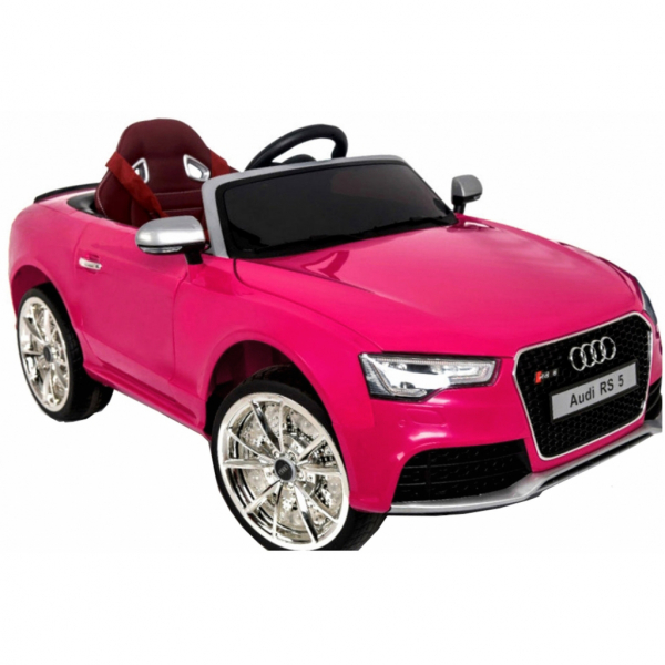 Masinuta electrica Premier Audi RS5, 12V, roti cauciuc EVA, scaun piele ecologica, roz [8]