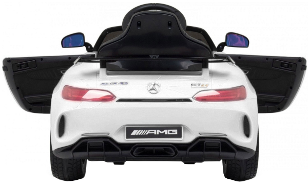 Masinuta electrica Premier Mercedes GT-R, 12V, roti cauciuc EVA, scaun piele ecologica, alb [3]