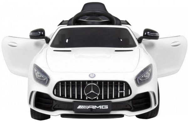 Masinuta electrica Premier Mercedes GT-R, 12V, roti cauciuc EVA, scaun piele ecologica, alb [2]