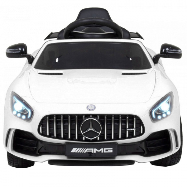 Masinuta electrica Premier Mercedes GT-R, 12V, roti cauciuc EVA, scaun piele ecologica, alb [12]