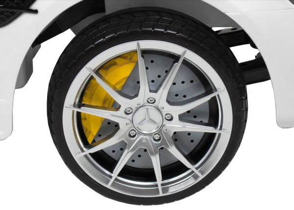 Masinuta electrica Premier Mercedes GT-R, 12V, roti cauciuc EVA, scaun piele ecologica, alb [8]