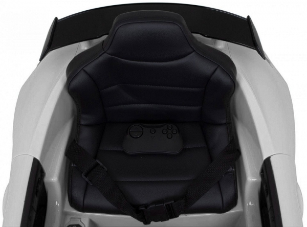 Masinuta electrica Premier Mercedes GT-R, 12V, roti cauciuc EVA, scaun piele ecologica, alb [9]